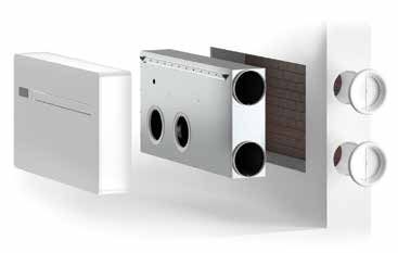 Schéma fabricant du Panasonic RAC Solo : unité intérieure, deux traversées de mur et grilles extérieures